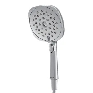 Moen 220H5 Moen Verso 5in Square Chrome Single-Function Handheld Shower with Infiniti Dial, Magnetix Technology, 2.5 GPM - 220H5