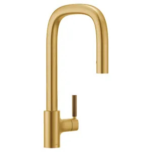 Moen S74001EV2BN Moen Tenon Brushed Gold Single Handle Pulldown Kitchen Faucet with Motion Control, PowerBoost, Reflex, Duralock, and Duralast - S74001EV2BG