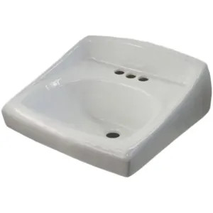 Sloan 3873003 Sloan SS-3003 Vitreous China Wall-Mounted Backsplash Lavatory - White (3873003)