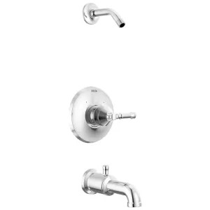 Delta T14484-PR Delta Broderick 14 Series Monitor Tub/Shower Trim, TouchClean, H2Okinetic, MultiChoice Valve, ADA, 1.75 GPM, Lumicoat Chrome - T14484-PR