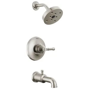 Delta T14484-SS-PR Delta Broderick 14 Series Monitor Shower Trim, TouchClean, H2Oketic, MultiChoice Valve, ADA, 1.75 GPM, Lumicoat Stainless - T14484-SS-PR