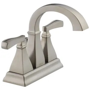 Delta 25718LF-SP Delta Lakewood Centerset Bathroom Faucet, Two-Handle, Deck Mount, ADA, 1.2 GPM, Spotshield Brushed Nickel - 25718LF-SP