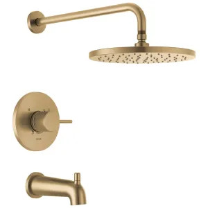 Delta T14469-CZ-PP Delta Modern Monitor 14 Series Tub And Trim Shower, Touch-Clean, MultiChoice, ADA, 1.75 GPM, Champagne Bronze - T14469-CZ-PP