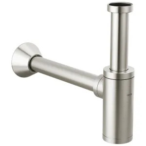 Delta DT041141-SS Delta Bottle Trap With  Removable Cleanout Cover, Brass,  Stainless - DT041141-SS