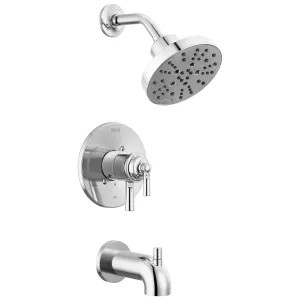 Delta T17435 Delta Saylor Monitor 17 Series Tub & Shower Trim, Two Handles, Touch-Clean, ADA-Compliant, 1.75 GPM, Chrome - T17435