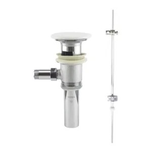 Toto THP737#MW TOTO Lever Faucet Drain Fitting Assembly With Ceramic Drain Cover, Matte White - THP737#MW
