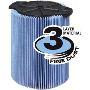 Ridgid 72952 Ridgid VF5000 Fine-Dust, 3-Layer Pleated-Paper Filter - 72952