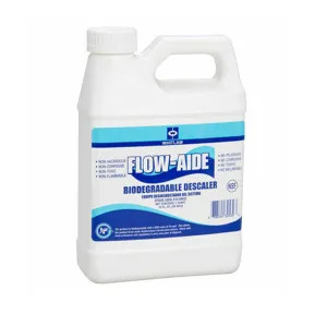 JC Whitlam FLOW-32 Whitlam FLOW32 Clear Amber Flow-Aide Liquid System Descaler, 1 Quart
