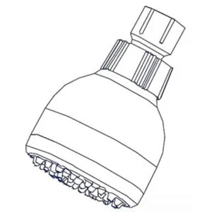 Peerless RP70536BN Peerless A+ Type Wall-Mount Single-Function Shower Head, Round, 1.75 GPM, 80 PSI, WaterSense, Brushed Nickel - RP70536BN