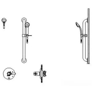 Delta T17TH155-20 Delta T17TH155-20 TECK MultiChoice Universal Thermostatic Valve and Hand Shower Trim w/ 24