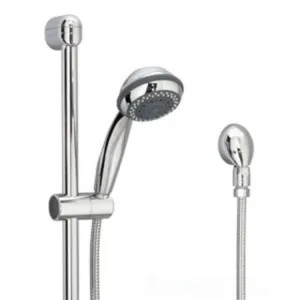 Symmons H323-V Symmons Euro-Flo Three-Function Hand Shower with 30in Vertical Slide Bar and 60in Metal Hose, 2.0 GPM, Polished Chrome - H323-V