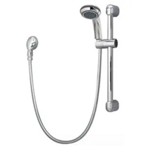 Symmons H421-V Symmons 3-3/4in Single-Mode Hand Shower with 30in Slide Bar, 60in Flexible Metal Hose, and Dual Check Valves, 2.5 GPM, Polished Chrome - H421-V