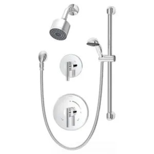 Symmons 3505-H321-V-CYL Symmons Dia Series Shower/Hand Shower System with Temptrol Pressure-Balancing Valve, ADA-Compliant, 2.5 GPM, Polished Chrome - 3505-H321-V-CYL