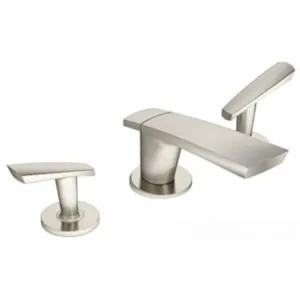 Symmons SLW-4112-STN Symmons Naru Two-Handle Widespread Lavatory Faucet with Pop-Up Drain Assembly, 2.2 GPM, Satin Nickel - SLW-4112-STN