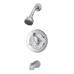 Symmons 96-2 Symmons Tub/Shower Faucet with Clear-Flo Showerhead, Temptrol Pressure Balance Valve, Diverter Tub Spout, 2.5 GPM, Polished Chrome - 96-2