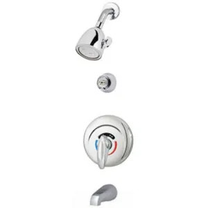 Symmons 1-210VT Symmons Tub/Shower Faucet with Visu-Temp Pressure Balance Valve with Integral Thermometer, Single Lever Handle, 2.0 PM, Polished Chrome - 1-210VT