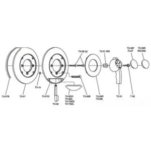 Symmons T3-27 Symmons T3-27 Escutcheon Model C Chrome