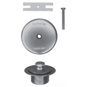 Watco 38080-CP-2H Watco 38080-CP-2H Chrome Push Pull Trim Kit with Two-Hole Overflow Plate
