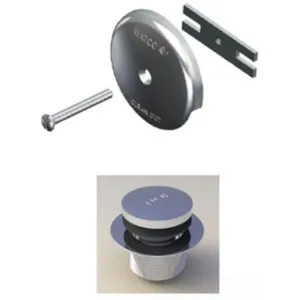 Watco 68080-NP-2H Watco 68080-NP-2H Foot Actuated Two-Hole Polished Nickel Overflow Plate Assembly