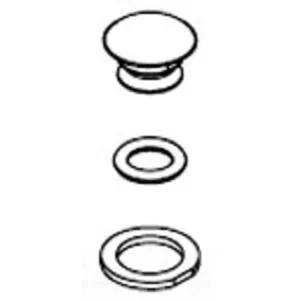 Moen 115034BC Moen Brushed Chrome Handle Cap Kit - 115034BC
