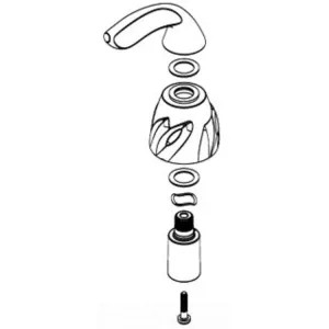 Moen 124001BN Moen 124001BN Part Hot Handle Kit, S887BN
