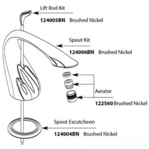 Moen 124004BN Moen 124004BN Part Spout Escutcheon