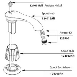 Moen 124012AN Moen 124012AN Part Spout Hub, S885AN