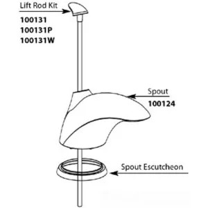 Moen 100124PM Moen 100124PM Part Spout Villeta Lavatory Widespread