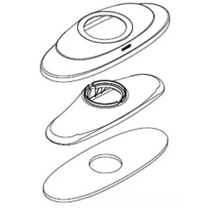 Moen 116622BN Moen 116622BN Waterhill Deck Plate - Brushed Nickel