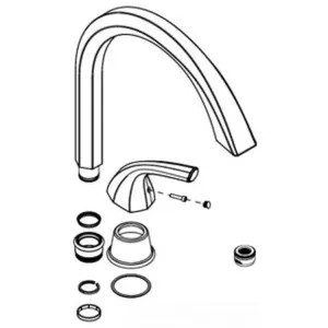 Moen 122575ORB Moen 122575ORB Part Spout Kit, 1 Handle Kitchen