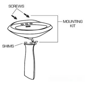 American Standard 047523-0070A American Standard 047523-0070A Pedestal Lavatory Mounting Kit