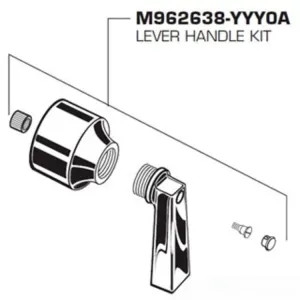 American Standard M962638-0020A American Standard M962638-0020A Chrome Lever Handle Kit