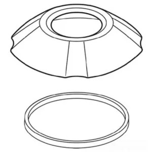 Delta RP61285PT DELTA RP61285PT PART HAND SHOWER BASE AND GASKET AGED PEWTER