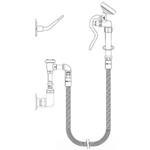 T&S Brass B-0167-02 T&S Brass B-0167-02 Faucet With Spray Assembly
