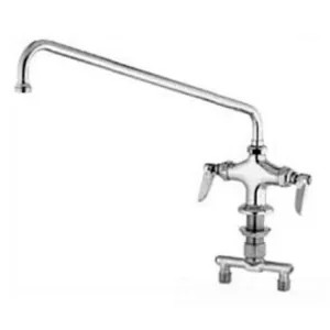 T&S Brass B-0201-01 T&S BRASS B-0201-01 Double Pantry Faucet, Single Hole Base, 4