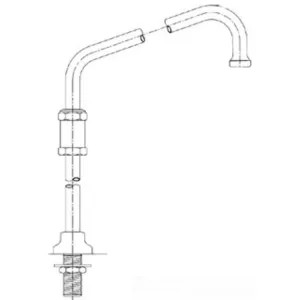 T&S Brass B-0543 T&S BRASS B-0543 ELEVATED SWING NOZZLE, 18