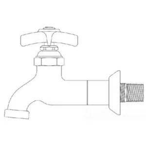 T&S Brass B-0716 T&S BRASS B-0716 SILL FAUCET, 1/2