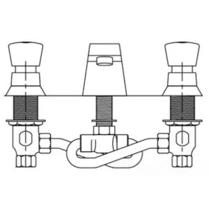 T&S Brass B-2483 T&S BRASS B-2483 LAVATORY FAUCET, PUSH-BUTTON SELF-CLOSING, FLEX LINES, 5
