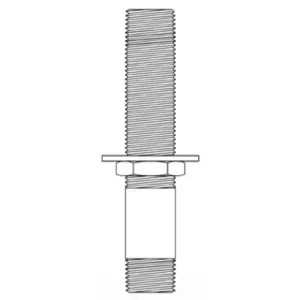 T&S Brass BL-5500-12 T&S BRASS BL-5500-12 SPLY NIPL & LOK NUT