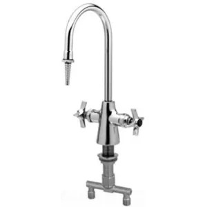 T&S Brass BL-5704-04 T&S BRASS BL-5704-04 LAB MIXING FAUCET, RIGID GOOSENECK W/AERATOR, 4