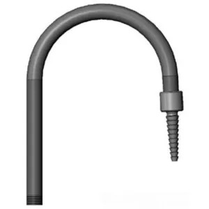 T&S Brass BL-9541-02 T&S BRASS BL-9541-02 RIGID PVC GOOSENECK W/ SERRATED TIP