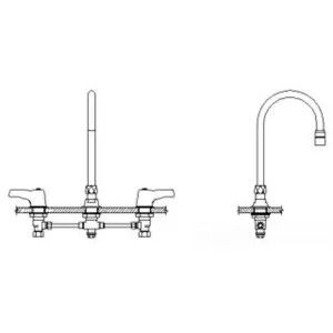 Delta 23C653-R4 Delta 23C653-R4 CER-TECK Widespread Lavatory Faucet, 6