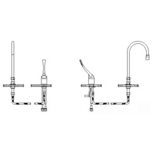Delta 24T2633-LS-R5 Delta 24T2633-LS-R5 TECK Single Control Widespread Lavatory Faucet w/ Limited Swing 6