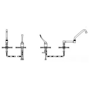 Delta 24T2643-R17 Delta 24T2643-R17 TECK Single Control Widespread Lavatory Faucet w/ Gooseneck, 6