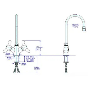 Delta 25C3947-LS Delta 25C3947-LS CER-TECK Single Shank Mixing Lavatory Faucet w/ Limited Swing 6