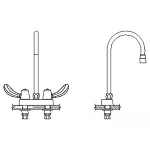 Delta 27C4942-R5 Delta 27C4942-R5 CER-TECK 2-Handle Cast Centerset Lavatory Faucet, 6