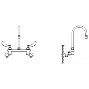 Delta 28C4924-AC Delta 28C4924-AC CER-TECK Wallmount Service Faucet, 6