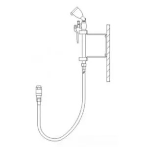 Speakman SEF-9200-ILR Speakman Sef-9200-Ilr Eyesaver Rough Chrome / Yellow Eye Wash And Drench Hose
