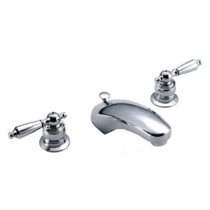 Symmons S-244-1-LAM Symmons Origins Symmetrix Two-Handle Widespread Lavatory Faucet with Lift Rod, 2.2 GPM, Low Arc Spout, Chrome - S-244-1-LAM