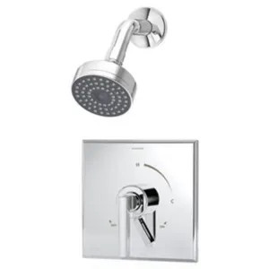 Symmons S-3601-TRM Symmons Duro Single-Function Shower Faucet, Trim Only, Metal Lever Handle with Integral Volume Control, 2 GPM, Polished Chrome - S-3601-TRM